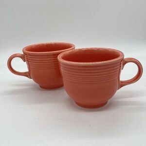 Fiesta Homer Laughlin Pair of Apricot Tea Cups Retired 1996